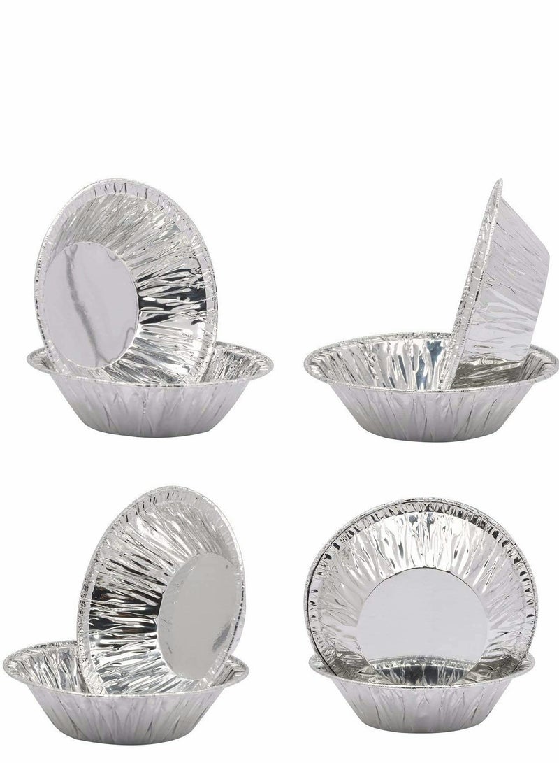 100 Pack Foil Muffin Trays, Mini Pie Tins, Egg Tart Cases - Disposable Aluminum Baking Cups for Pastries, Custards, and Cakes - Image 5