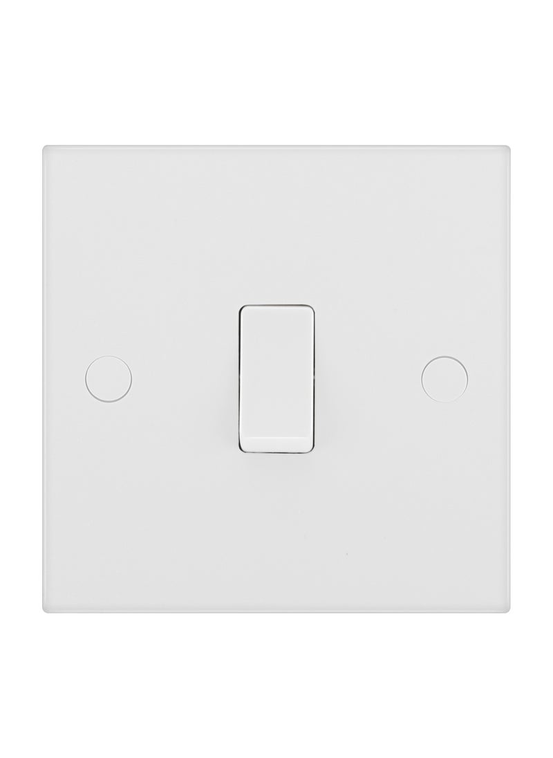 BG BG Nexus 10 Amp 10AX Single 1 Way Plate Switches Square Edge  - Image 1