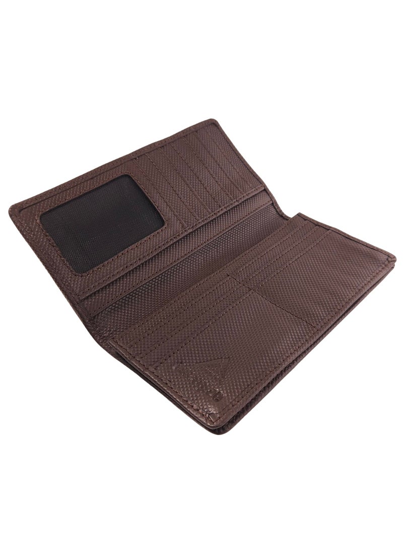Native Comfort - Long Genuine Leather Wallet for Men, Premium Leather Material with Versatile Compartment, Ideal for Traveling & Daily Use, Perfect Gift for Any Occasion- Chocolate - Image 1