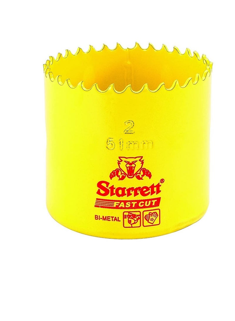 Starrett 51 mm Fast Cut Bi-Metal Hole Saw for Drills - FCH0200-G - Image 3