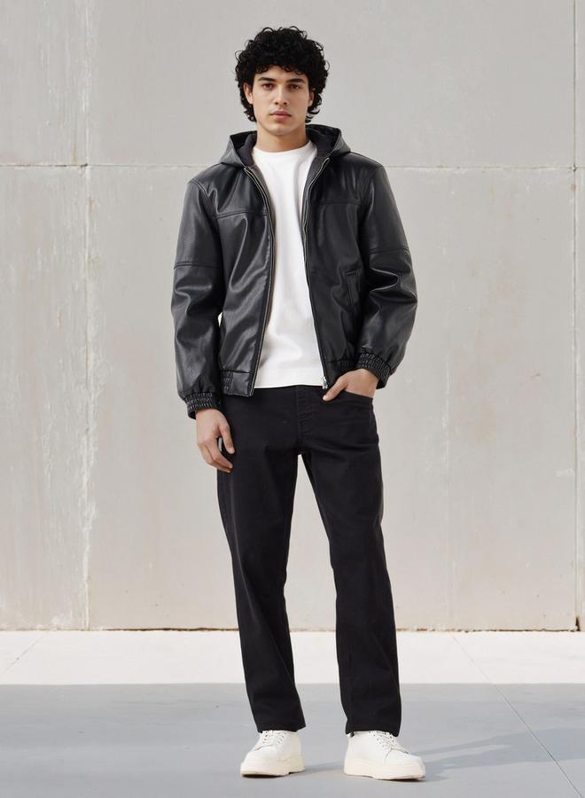 Lee Cooper Men Hooded Bomber Jacket - Image 2