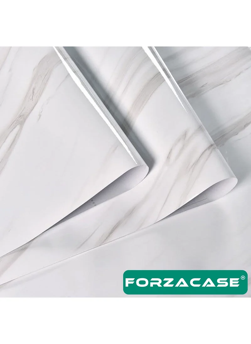 Forzacase Marble Patterned White Foil Coating 5 Meters Countertop Cabinet Kitchen Paper Adhesive - FC736