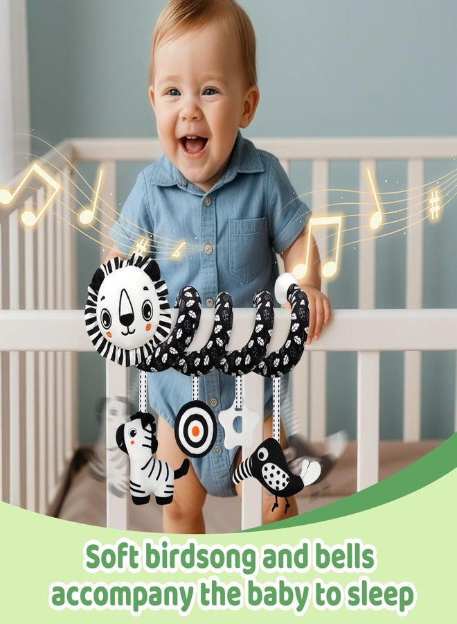 FQKIOMY Black and White High Contrast Baby Toys - Sensory Infant Hanging Carseat & Stroller Toy for Newborns 0-6,6-12Months Perfect Easter Birthday & Baby Shower for Babies Boys Girls - Image 3