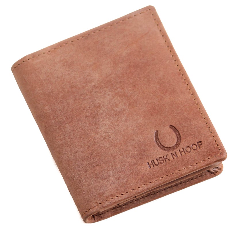 Husk N Hoof RFID Protected Leather Credit Card Holder Wallet for Man Women | Card Holder for Men Woman | Hunter Brown - Image 2