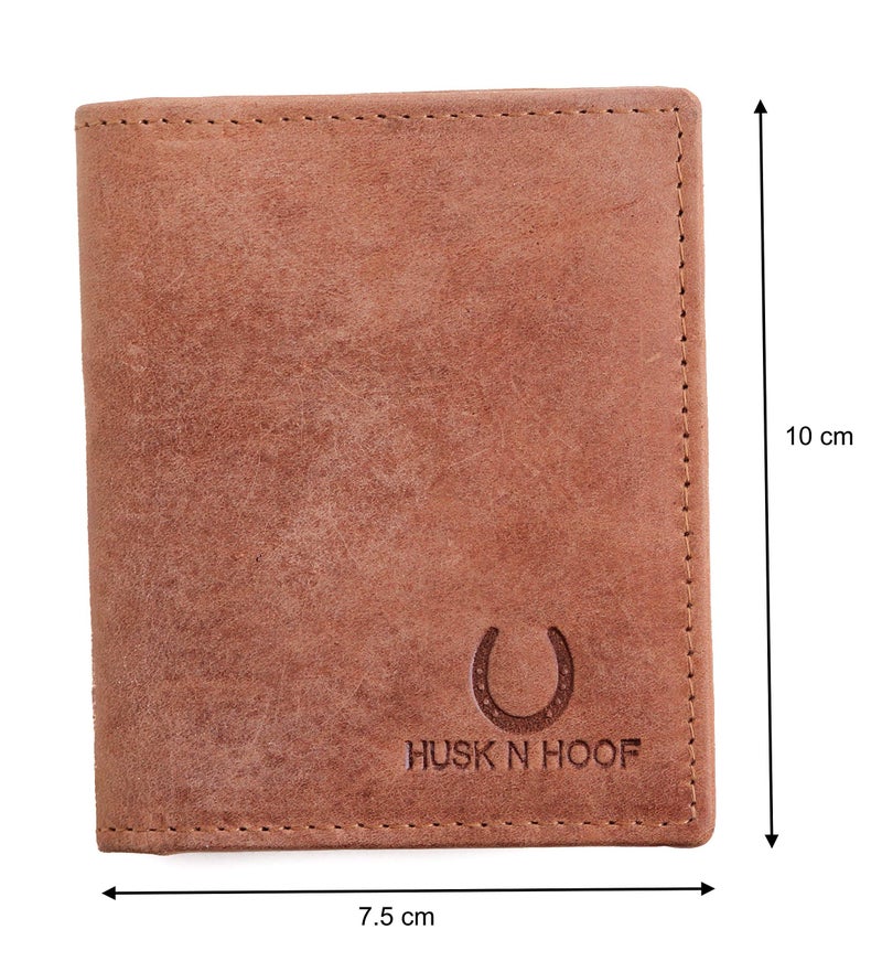 Husk N Hoof RFID Protected Leather Credit Card Holder Wallet for Man Women | Card Holder for Men Woman | Hunter Brown - Image 5