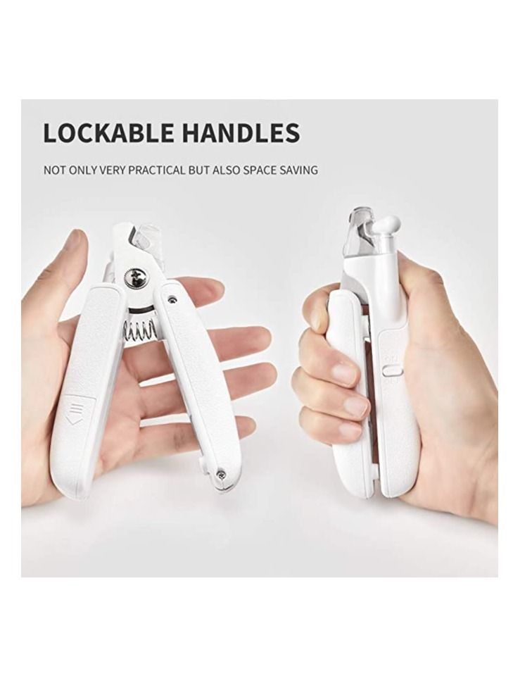 Dubkart Dogs Cat Nail Clippers with Light and File, Bloodline Safety Guard to Avoid Over-Cutting Pets Clippers, Professional Claw Trimmer for Cats and Dogs - Image 4