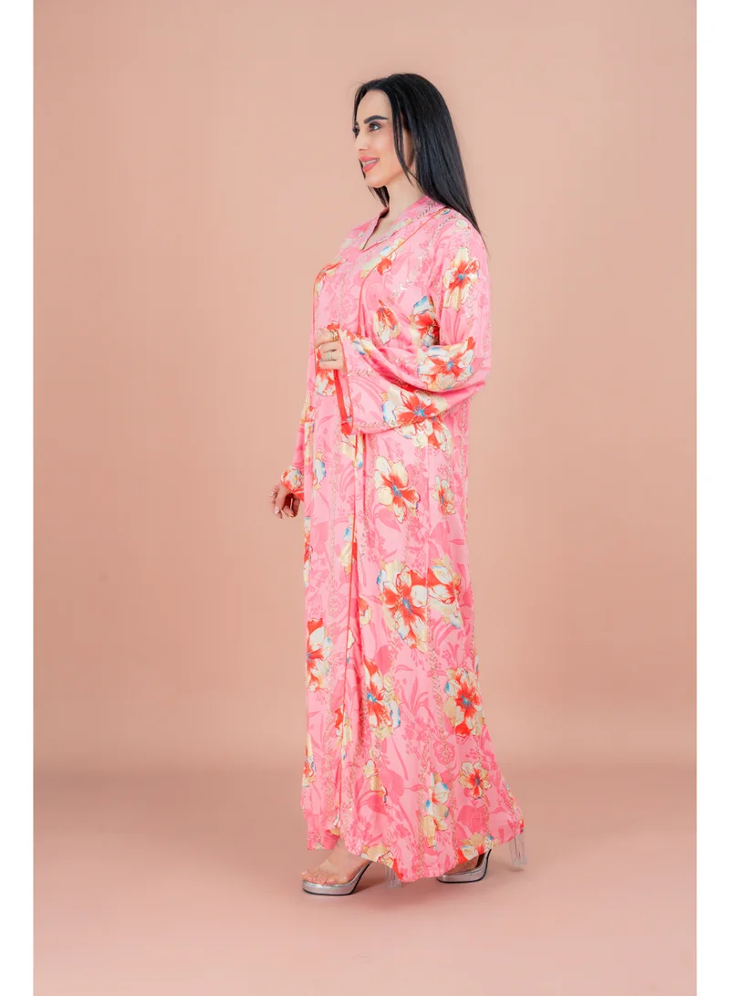 اكسا جلابية أنيقة مزينة بالزهور