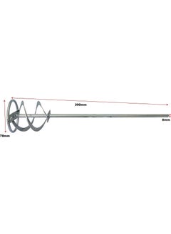 Inditrust Inditrust new mini paint mixer rod Suitable for Drilling Machine and hammers 15x 3 Steel Silver  - Image 2
