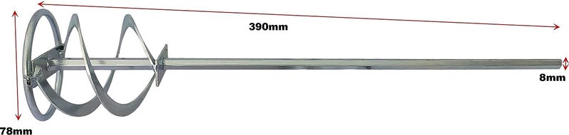 Inditrust Inditrust new mini paint mixer rod Suitable for Drilling Machine and hammers 15x 3 Steel Silver  - Image 2