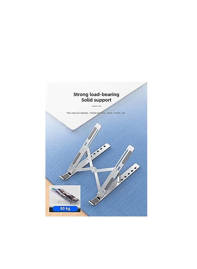 MIKUSO Adjustable Aluminum Laptop Stand Silver  - Image 2