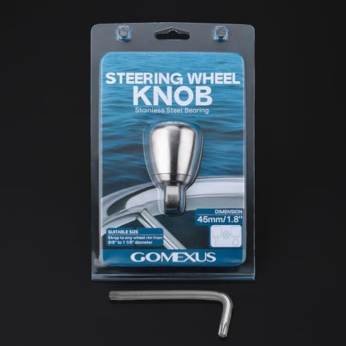 Gomexus Boat Steering Wheel Knob,316 Stainless Steel Suicide Wheel Knob Spinner,Universal Fit for Tractors,Trucks,Mowers - Image 5