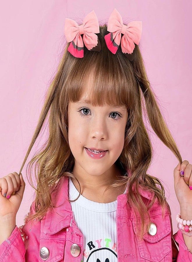 Doneace Back to School Pencil Hair Bows Clips for Girls Teacher, School Bow Hair Clips, Pencil Hair Bows for Kindergarten Girls Students Toddler Teacher Hair Accessories (Pink) - Image 5