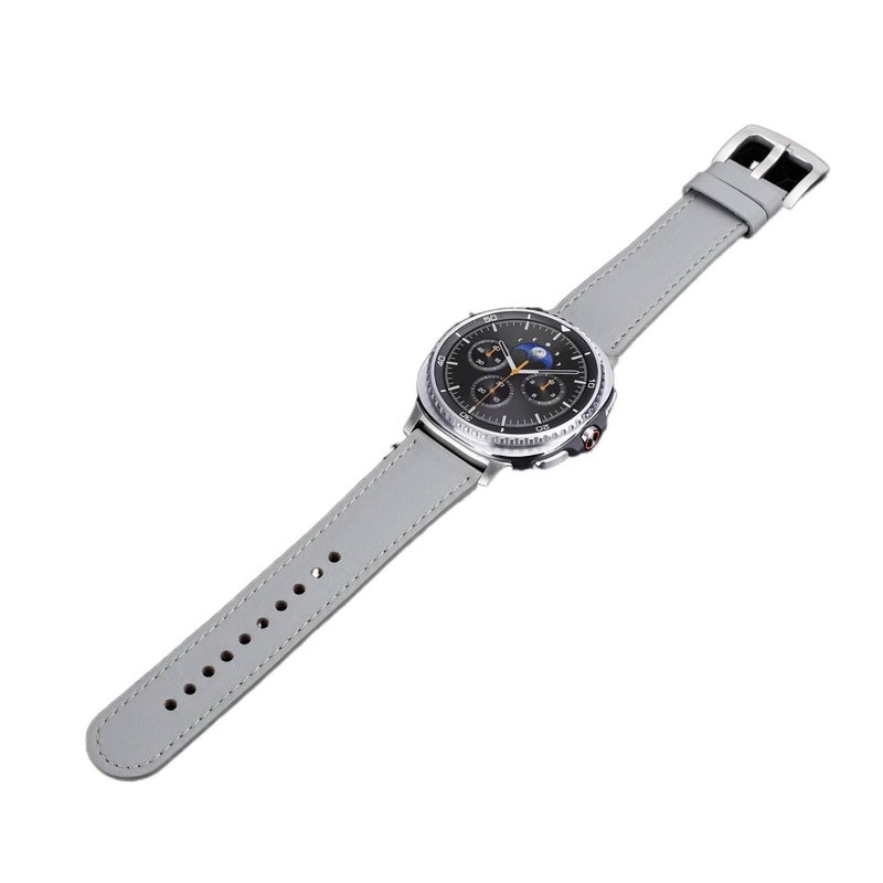 سوار ساعة ذكية باللون أسود قابل للتعديل سوار جلدي كلاسيكي متوافق مع Samsung Galaxy Watch 40/41mm بملاءمة قابلة للتعديل وحزام بديل - Image 4