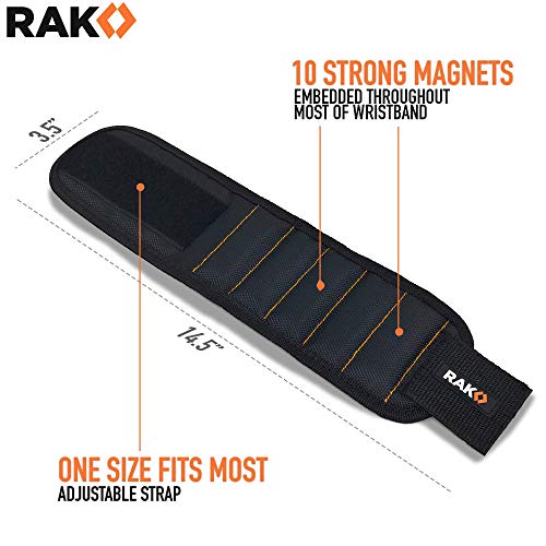 RAK Magnetic Wristband Gifts for Men - Premium Tool Belt for Holding Screws Nails with Powerful Magnets, Cool Gadgets Stocking Stuffers for Men, Holiday for Dad, Husband, Grandpa, Him - Image 4