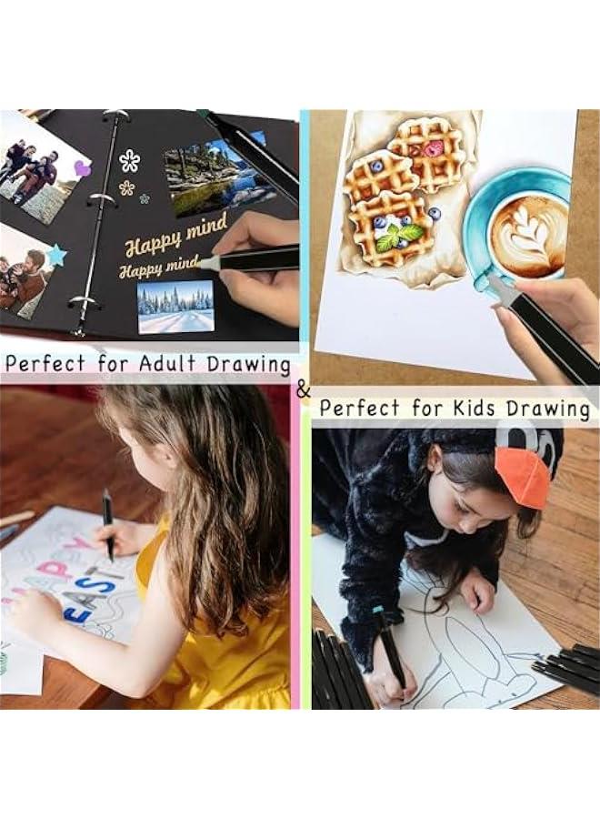 HOOKOR 80 Colors Alcohol Markers Set, Dual Tips Blender Art Markers for Drawing Permanent Sketch Markers for Kids adult coloring, Illustrations Alcohol Based Markers, Artist Pens  - Image 5