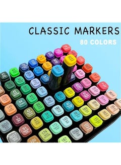 HOOKOR 80 Colors Alcohol Markers Set, Dual Tips Blender Art Markers for Drawing Permanent Sketch Markers for Kids adult coloring, Illustrations Alcohol Based Markers, Artist Pens  - Image 4