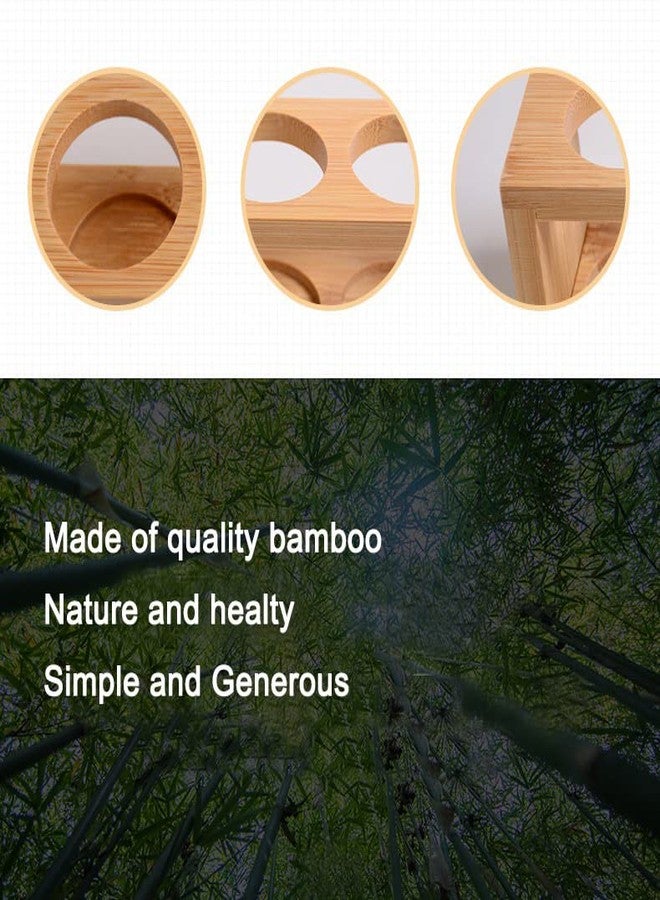 Sohynca Natural Bamboo Essential Oils Storage Rack fits 15ml bottles 1 Tier Tabletop Display Stand for Aromatherapy Bottles Storage Shelf fits 15ml 10ml 5ml bottles (5 Slots * 2pcs) - Image 4