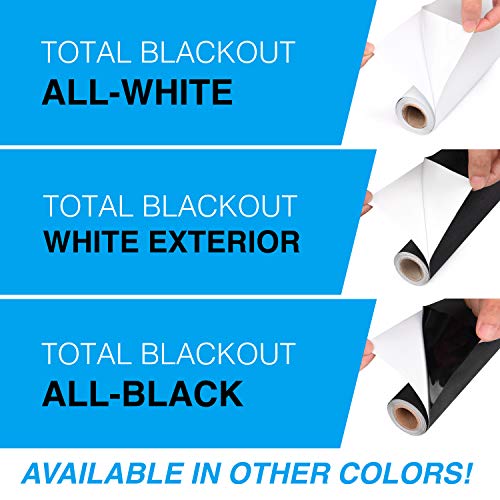 Window Whirl Total Blackout Window Film: 100% Light Blocking Film with White Sides - Heat Resistant, Room Darkening, Static Cling Film for Privacy & Day Sleep - No Residue, Stops UV, Easy Removal (17.5 x 160 in.) - Image 4