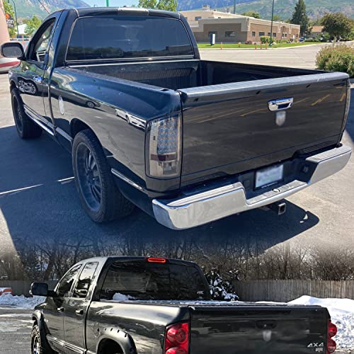 NSLUMO Led Third Brake Light Replacement for 2002-2009 Dodge RAM 1500 2500 3500 Red LED Strobe 3rd Brake Light White Reverse Cargo Light Kit Smoked Lens - Image 5