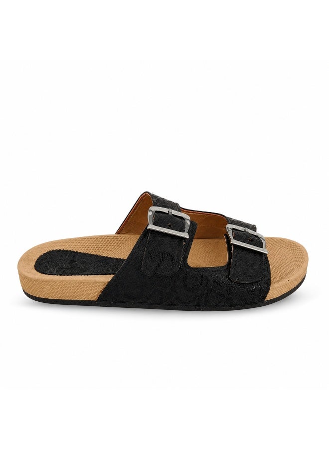 Vbranda Slippers with a unique design and snake skin pattern with stylish buckles SF-80 - Image 3
