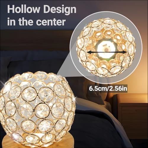 FuoiCorn Crystal Mood Table Lamp, Small Decorative Sphere Light with Voice Control - 3 Lighting Modes Ambient Lighting for Tiny Bedroom & Living Room Decor, Aesthetic Gifts for Teen Girls - Image 5