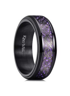 Mens Spinner 8Mm Stainless Steel Ring Anxiety Fidget Ring Black Celtic Dragon Purple Carbon Fiber Inlay Fidget Wedding Ring 7 - pzsku/Z2C94CA4EDECFB8A4ED24Z/45/_/1687933742/29afc615-2b1a-47aa-a8fe-48a5bf71d59d