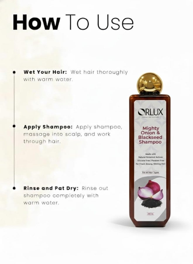 Mighty Onion & Blackseed Shampoo | Gentle Hair Cleansing Formula | 200 ml - Image 4