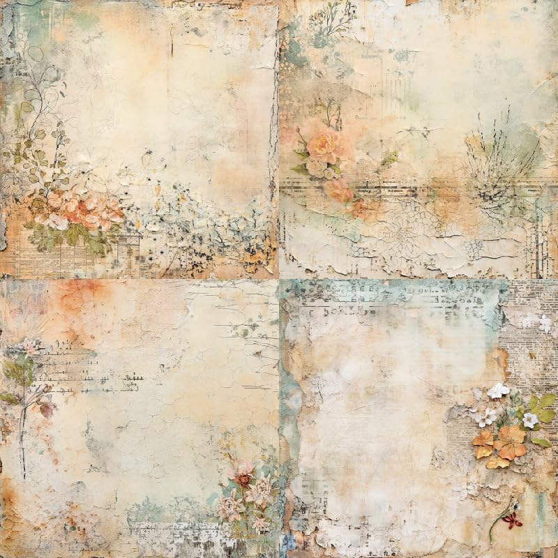 DESEACO 24 Sheets Vintage Floral Scrapbooking Paper Pad 6x6, Decorative Single-Side Craft Paper for Adult Journaling, Card Making, Collage & DIY Scrapbook Projects - Image 5