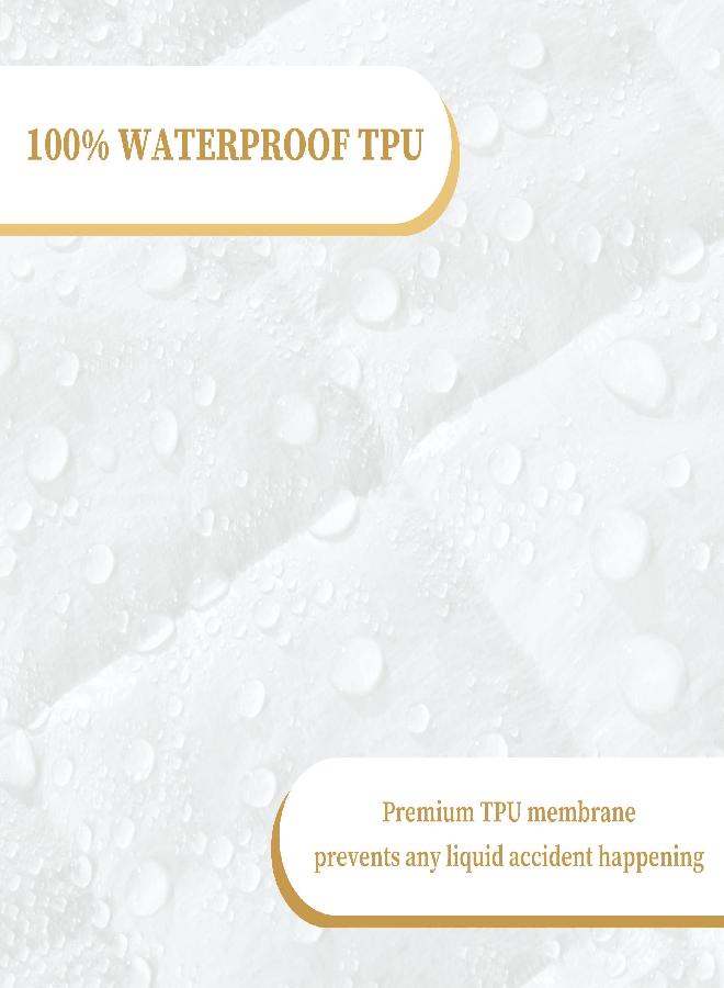 Safe and Sound Quilted Fitted Full Mattress Pad Cover, Waterproof Mattress Protector, Deep Pocket Elastic Fits Up to 18'', Breathable Soft Alternative Filling Mattress Pad - Image 2