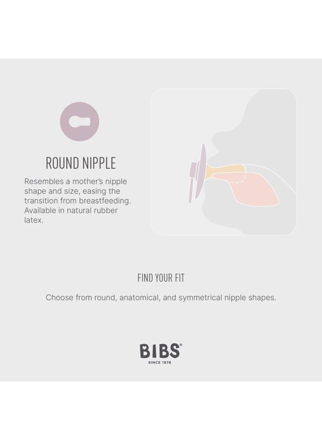 BIBS Pacifiers Colour Collection | Natural Rubber Baby Pacifier | Set of 2 BPA-Free Soothers | Made in Denmark | 18+ Months (Pack of 2) | Sage Night/Cloud Night - Image 3