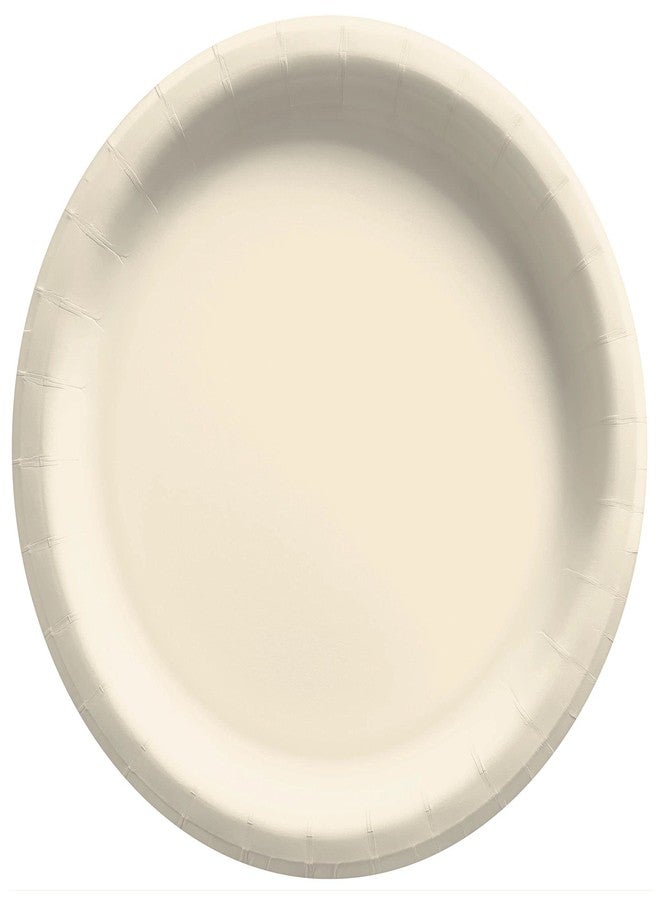 Amscan Vanilla Creme Round Paper Plates - 8.5 (Pack Of 20) - Perfect For Parties, Celebrations & Picnics - Image 1