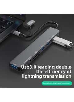 Generic Usb3.0 Docking Station With Cable Tyep-Cusb Dual Interface To Multi-port Hub Mobile Phone Tablet PC Splitter-Color:Five In One (usb3.0*1usb2.0 * 3pd100W)  - Image 5