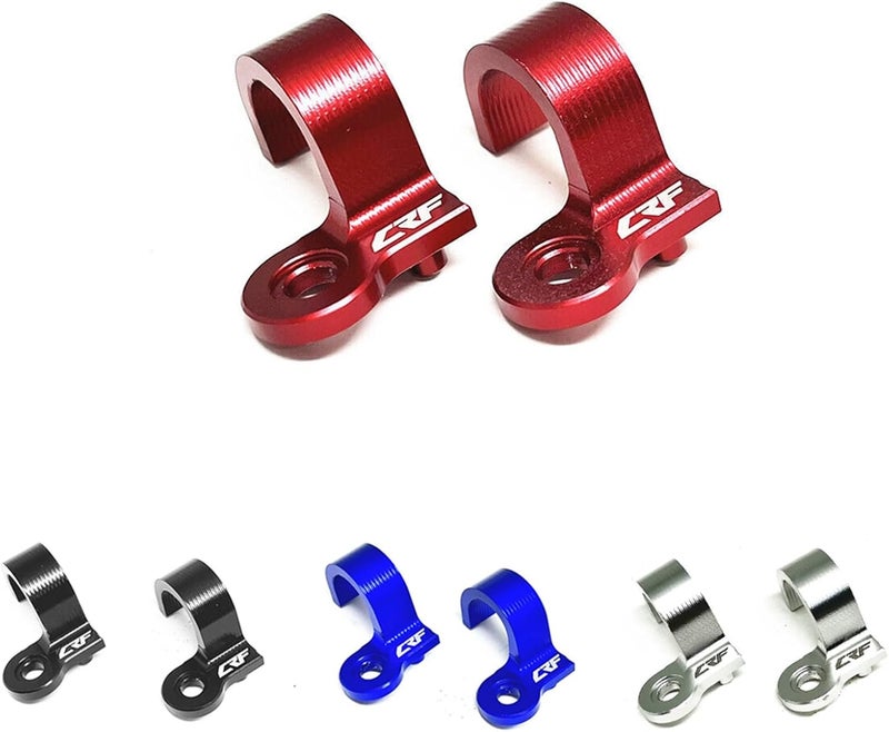 Wivplex Motorcycle Rear Brake Line Hose Cable Guide Clamp for CRF Series - Red - Image 2