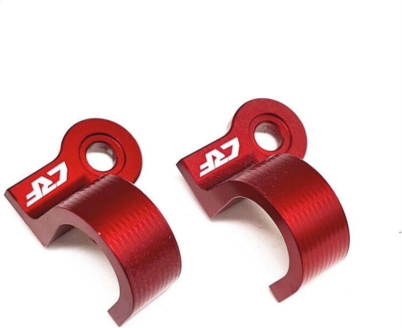 Wivplex Motorcycle Rear Brake Line Hose Cable Guide Clamp for CRF Series - Red - Image 4