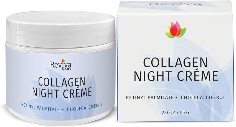 Reviva Labs Collagen Night Crème with Retinyl Palmitate and Cholecalciferol - 2.0 oz (55 g) - Image 1