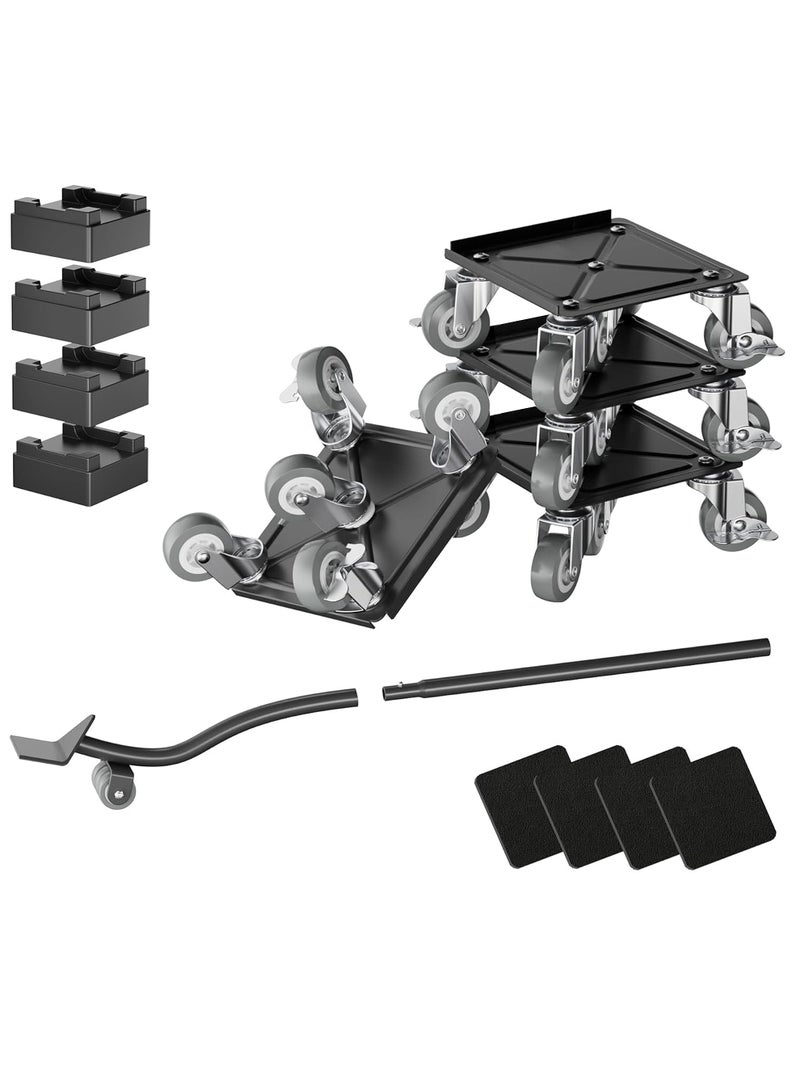 Uwals Furniture Dolly,Furniture Mover Pro Set,Furniture Lifter with 5 360° Rotatable Rubber Universal Wheels，Carbon Steel Panel Furniture Movers，Maximum Load 2000LBS. - Image 1