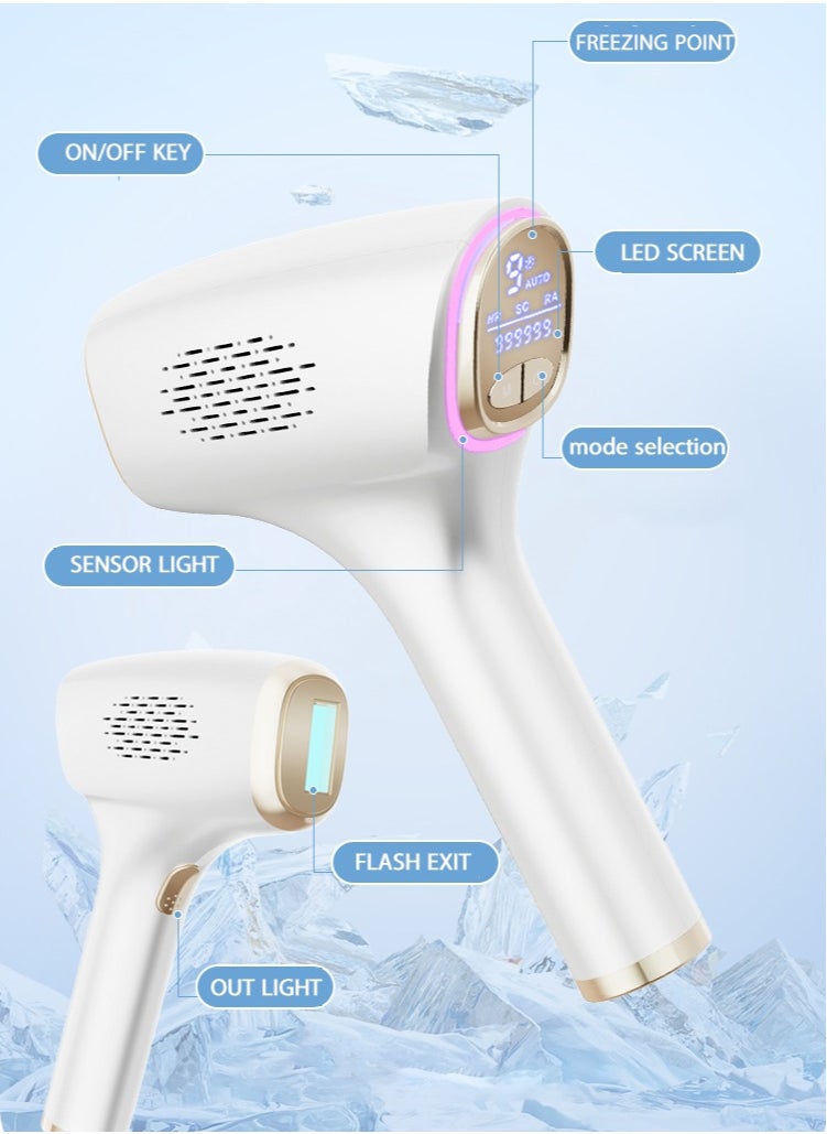 Tornado Keratiner Hair Removal for Women & Men, Ice-Cooling Contact, Safe & Virtually Painless Alternative to Salon IPL Hair Removal Device, Long-Lasting Hair Removal from Home, with Razor & Glasses  - Image 2