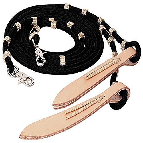 Weaver Leather Vaquero Split Reins, Brown/Tan, 3/8" x 8' - Image 4