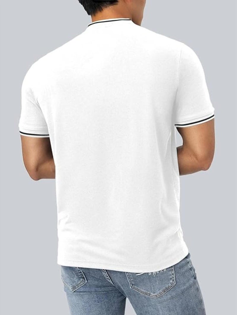 Lymio Polo T Shirt for Men || Men Casual T-Shirt || Polo Available in Combo Pack of 2 (POLO-06-08-Mustered-White-M) - Image 3