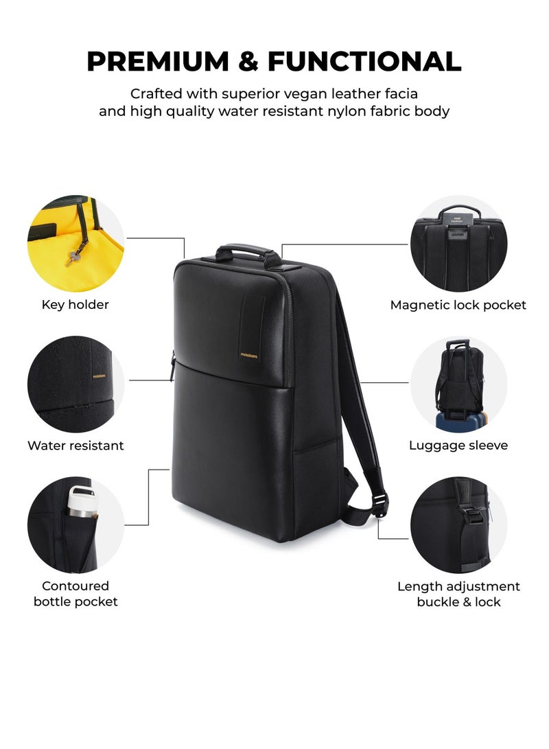 Mokobara The Backpack Pro 15.6" Inch Laptop Backpack Daily Use Travel for Men And Women (Deep Black) - Image 4