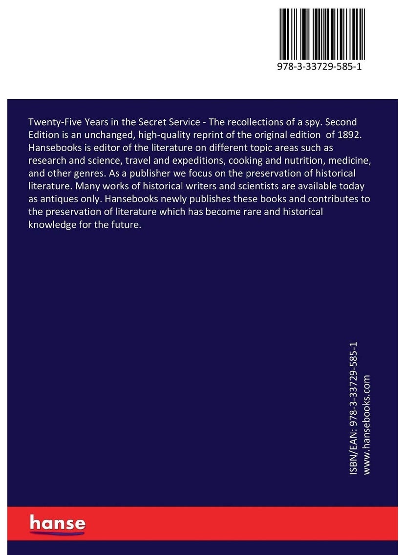 Twenty-Five Years in the Secret Service: The recollections of a spy. Second Edition  - Image 2