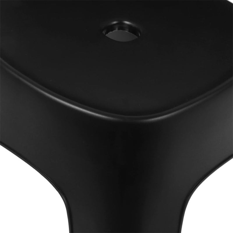 VILLCASE 2pcs Non-Slip Plastic Household Step Stool Small Bathroom Footstool for Toilet Use and Training, Black Compact Stepping Stool for Home Safety - Image 4