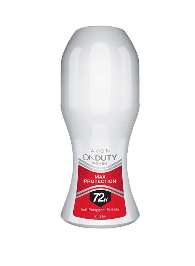 AVON On Duty Women’s Max Protection 72-Hour Anti-Perspirant Roll On - 50ml 50ml - Image 1