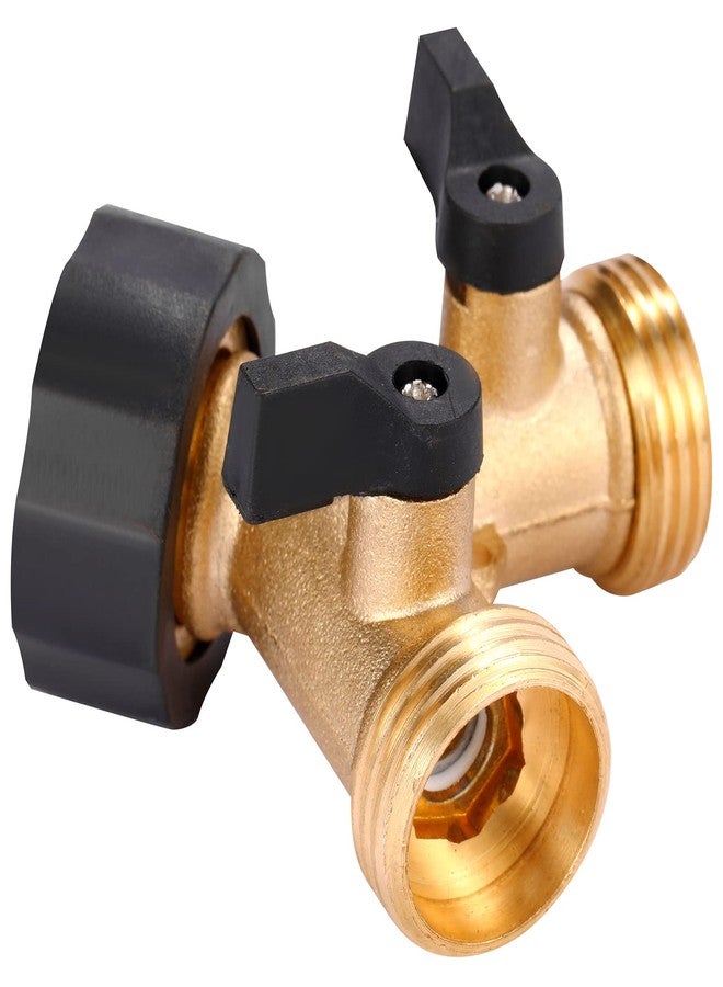 Sanpaint Garden Hose Splitter 2 Way Heavy Duty, Y Connector Brass Garden Hose Adapter, 2 Pack Hose Bib Splitter with 4 Extra Rubber Washers - Image 5