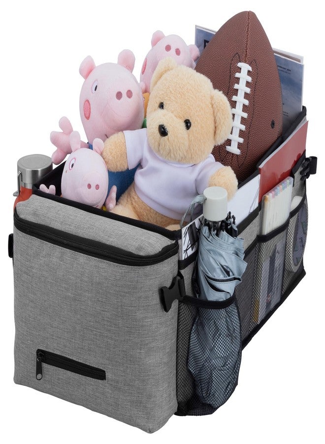 Navaris Car Storage Organiser Box - Ideal for Car Seats and Back Seat Storage for Kids - Quick Installation & Easy to Clean - Also Suitable as Van Tidy Caddy & Front Seat Organiser - Image 1