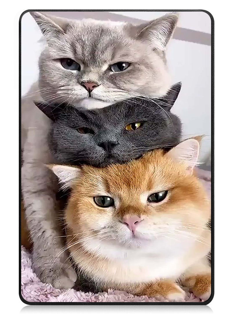 Theodor Protective Flip Case For Huawei MatePad 11 (2023) With Trifold Stand Auto Wake Sleep Shockproof Cover Cats - Image 1