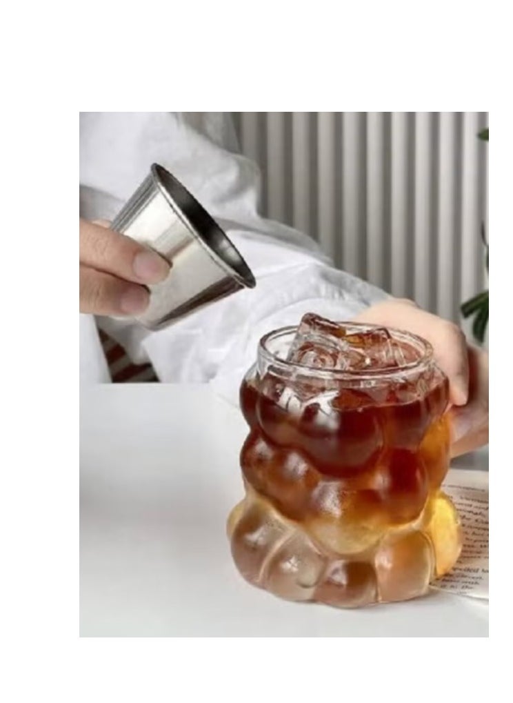 Generic - Bubbles Mug, 350 ml, clear glass for drinking juices, Nescafe, and ice coffee, one piece - Image 1