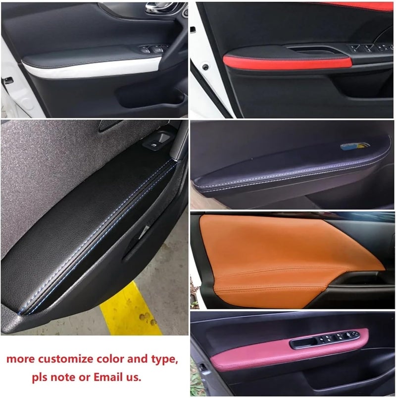 QASULER Microfiber Leather Door Panel Covers for Mitsubishi Outlander - Image 5
