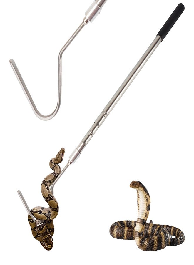 Smarkey Snake Hook, Snake Grabber Tool Heavy Duty with 42 Inch Extensible Stainless Steel, Snake Tongs Stick for Rattlesnake, Copperhead Snake, Ball Python, Rattle, Cobra, Corn, Rosy Boas - Image 1