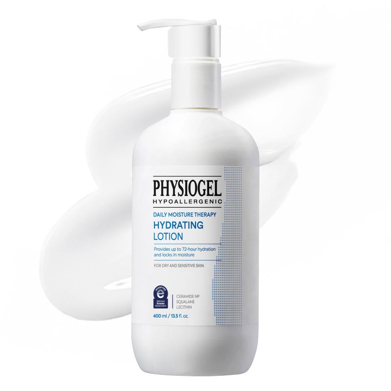 Physiogel DMT Face & Body Lotion â€“ 72-Hr Hydration for Dry & Sensitive Skin, Skin Barrier Repair with Ceramide, Fragrance-Free, Non-Comedogenic, Dermatologist-Tested, Korean Skincare (13.5 fl oz) - Image 1